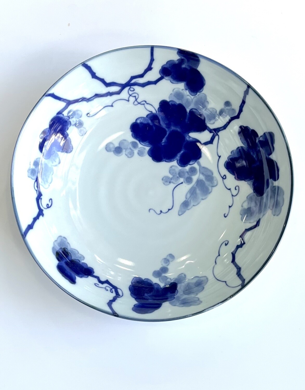CONCEPT JAPAN - AIZOMEBUDOH  - DEEP PLATE - 21cm(D)/5cm(H) -  BLUE