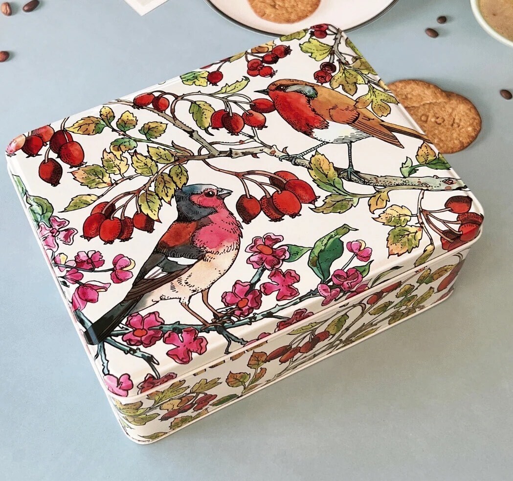 EMMA BRIDGEWATER - Rectangular Tin Medium - Birds in Hedgerow