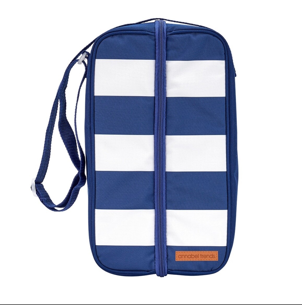 ANNABEL TRENDS - Picnic Bottle Bag - Navy Stripe
