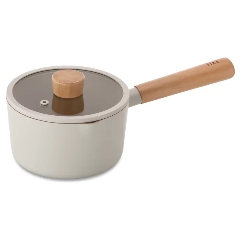 NEOFLAM - FIKA 16cm (Induction)  Milkpan with silicone rim glass lid ( 1.4L)
