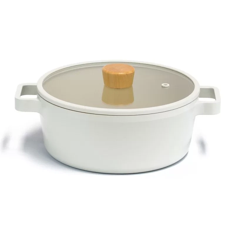 NEOFLAM - FIKA 22cm (Induction) Casserole Stockpot with silicone rim glass lid (2.6L)