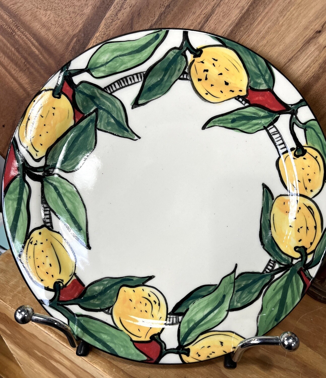 Mary-Lou Pittard - Round Dinner Plate 28cm diam - Lemons