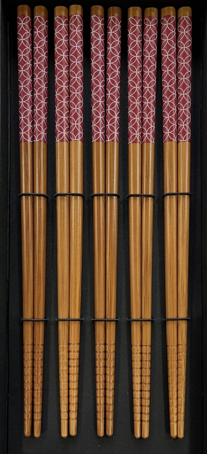 CONCEPT JAPAN- CHOPSTICKS (set5) Bamboo - SHIPPOU red (995885)