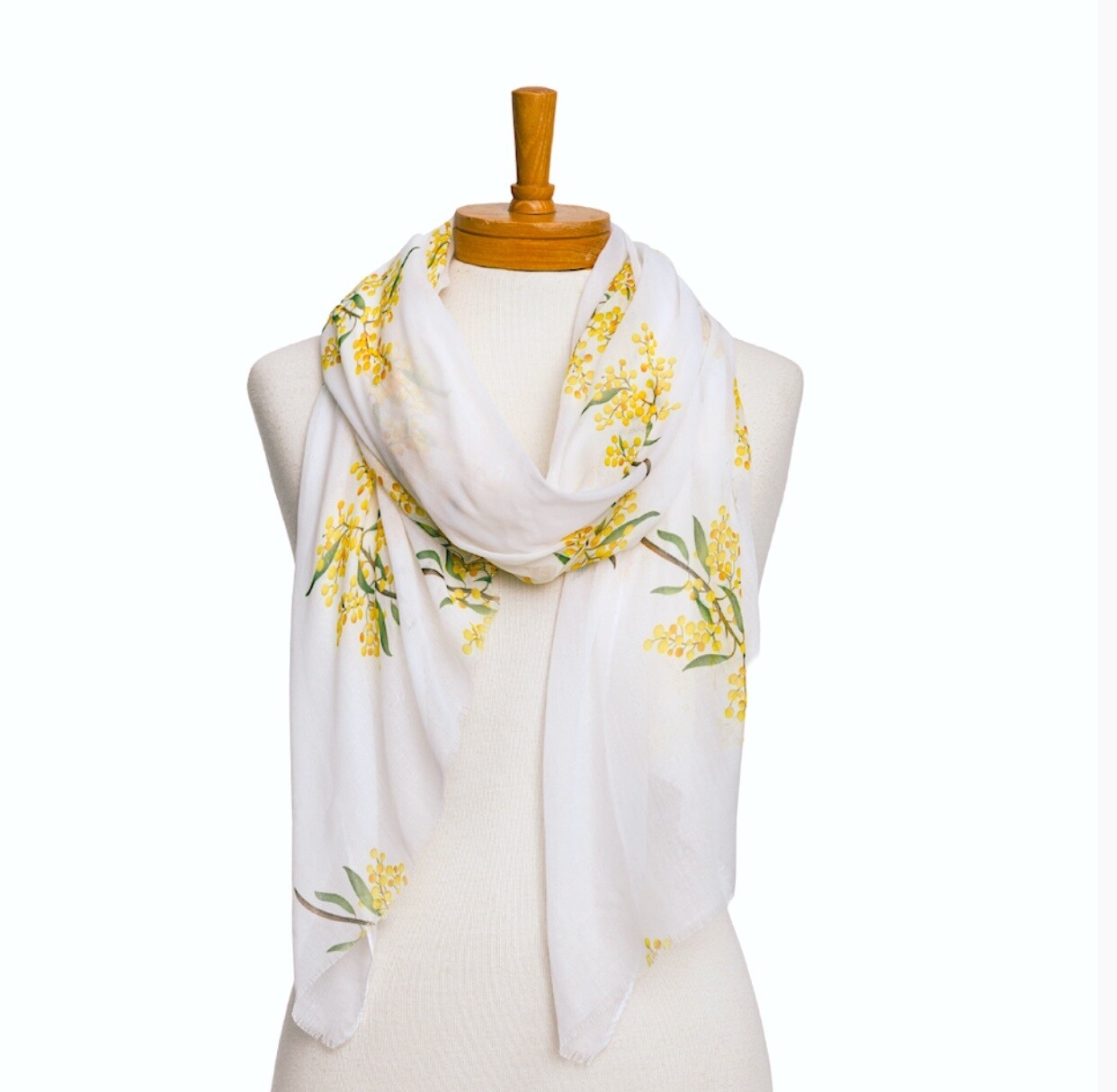 TAYLOR HILL - Scarf - Golden Wattle Flower - White