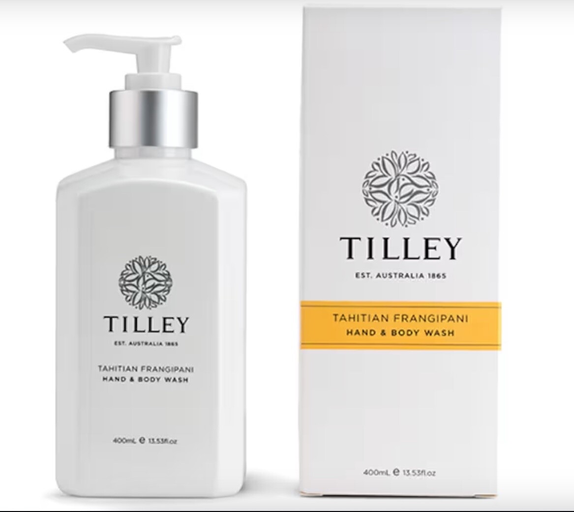 Tilley - Hand &amp; Body Wash 400ml  - Tahitian Frangipani