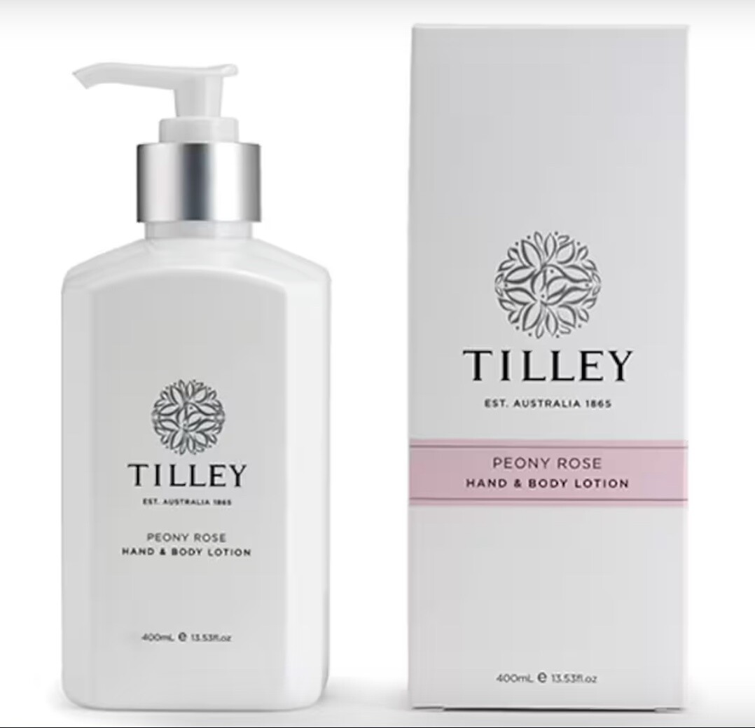 Tilley - Hand &amp; Body Lotion 400ml  - Peony Rose