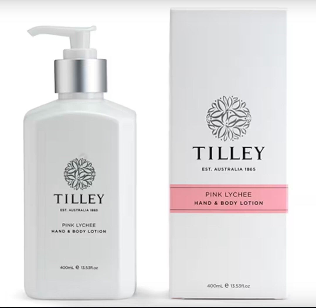 Tilley - Hand &amp; Body Lotion 400ml  - Pink Lychee