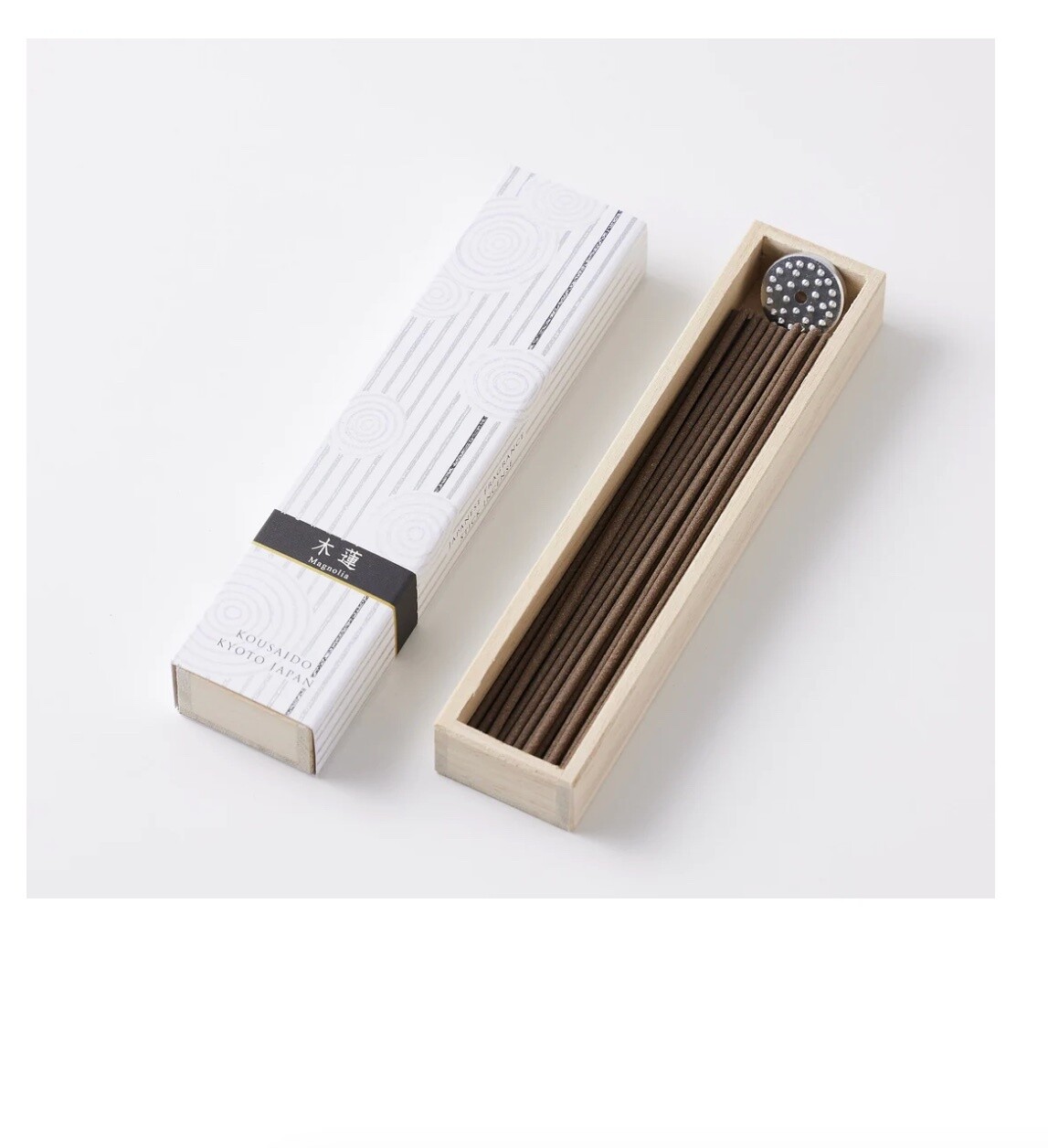 CONCEPT JAPAN - Kousaido Japanese Incense, Hyakuraku Series - Magnolia with Holder (HYA-05)