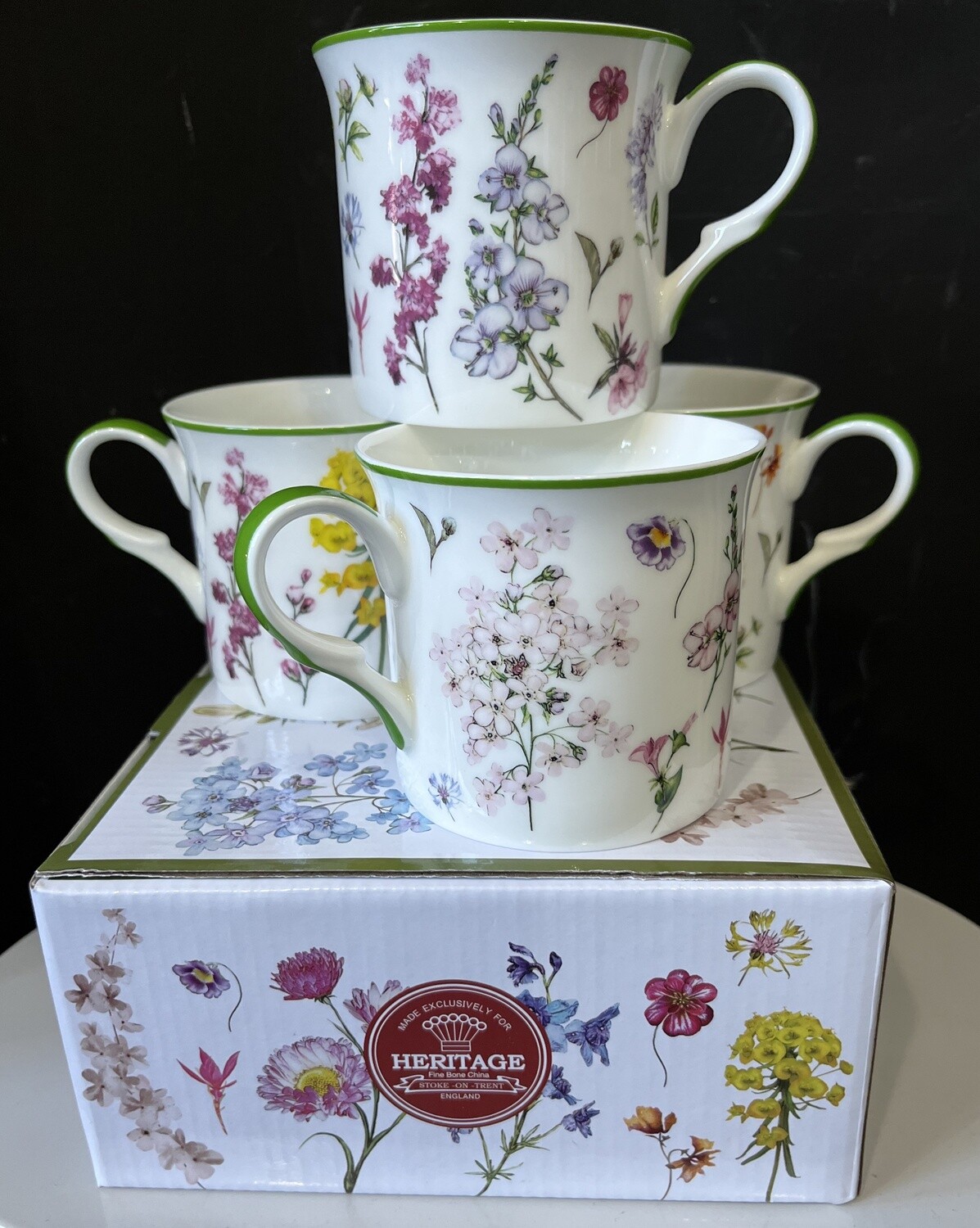 HERITAGE -  Mugs set4 - Meadowtime - Fine Bone China