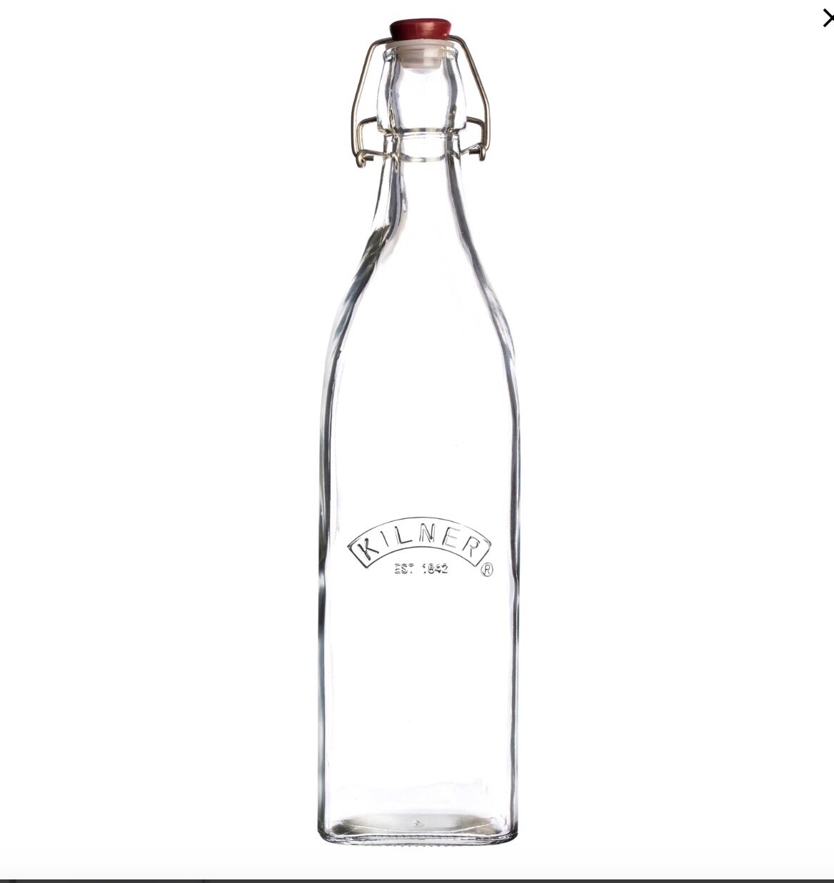 KILNER - Square Clip Top Bottle 1L
