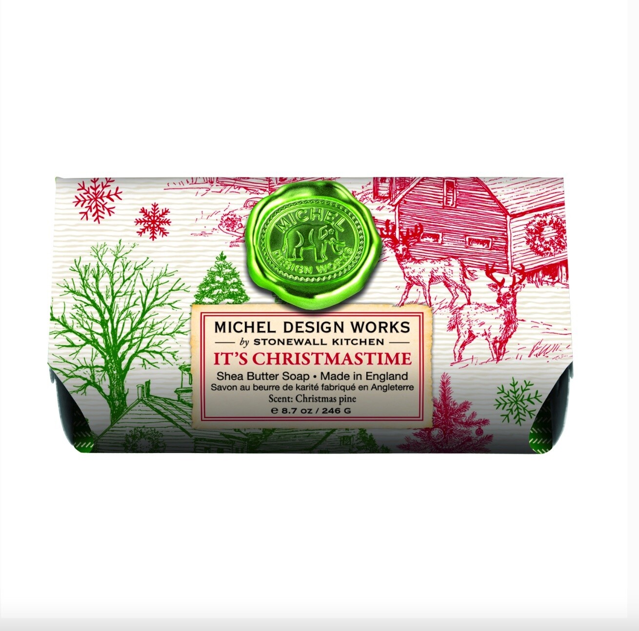 MICHEL DESIGN WORKS - Soap Bar Large 246gm  - XMAS - It&#39;s Christmastime