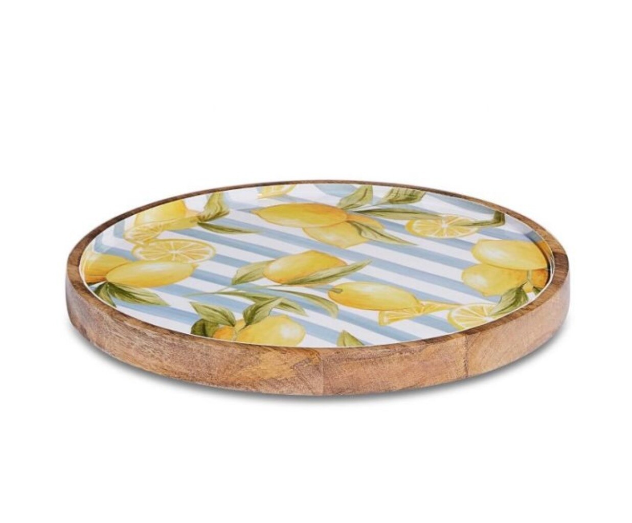 MADRAS LINK - Platter Round 35cm - Lemon Stripe