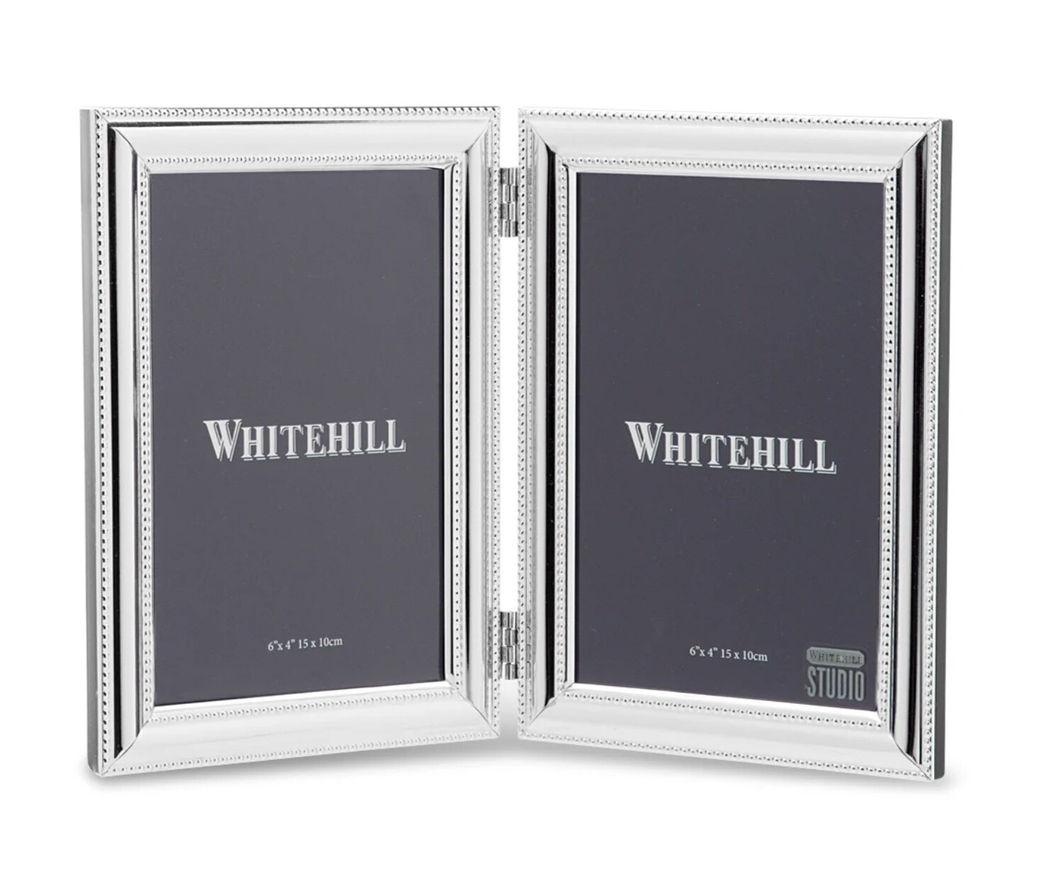 WHITEHILL STUDIO - Beaded Silver  Photo Frame Double - 10cm x 15cm photos
