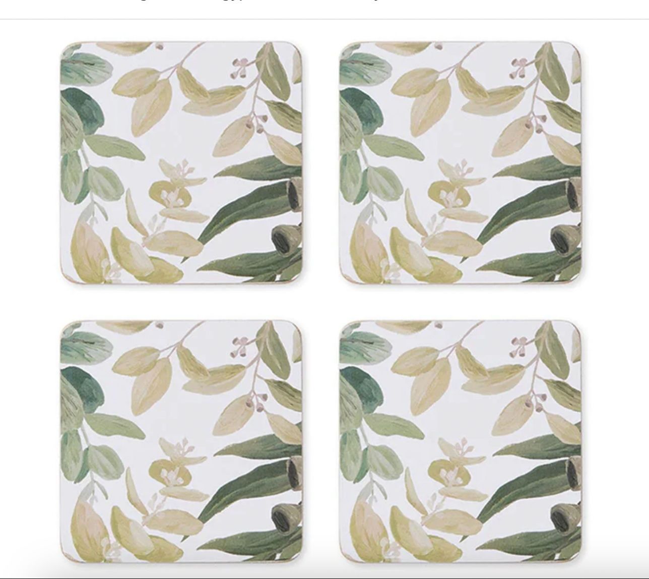 MADRAS LINK - Coaster Square Set/4 -  Franklin Green