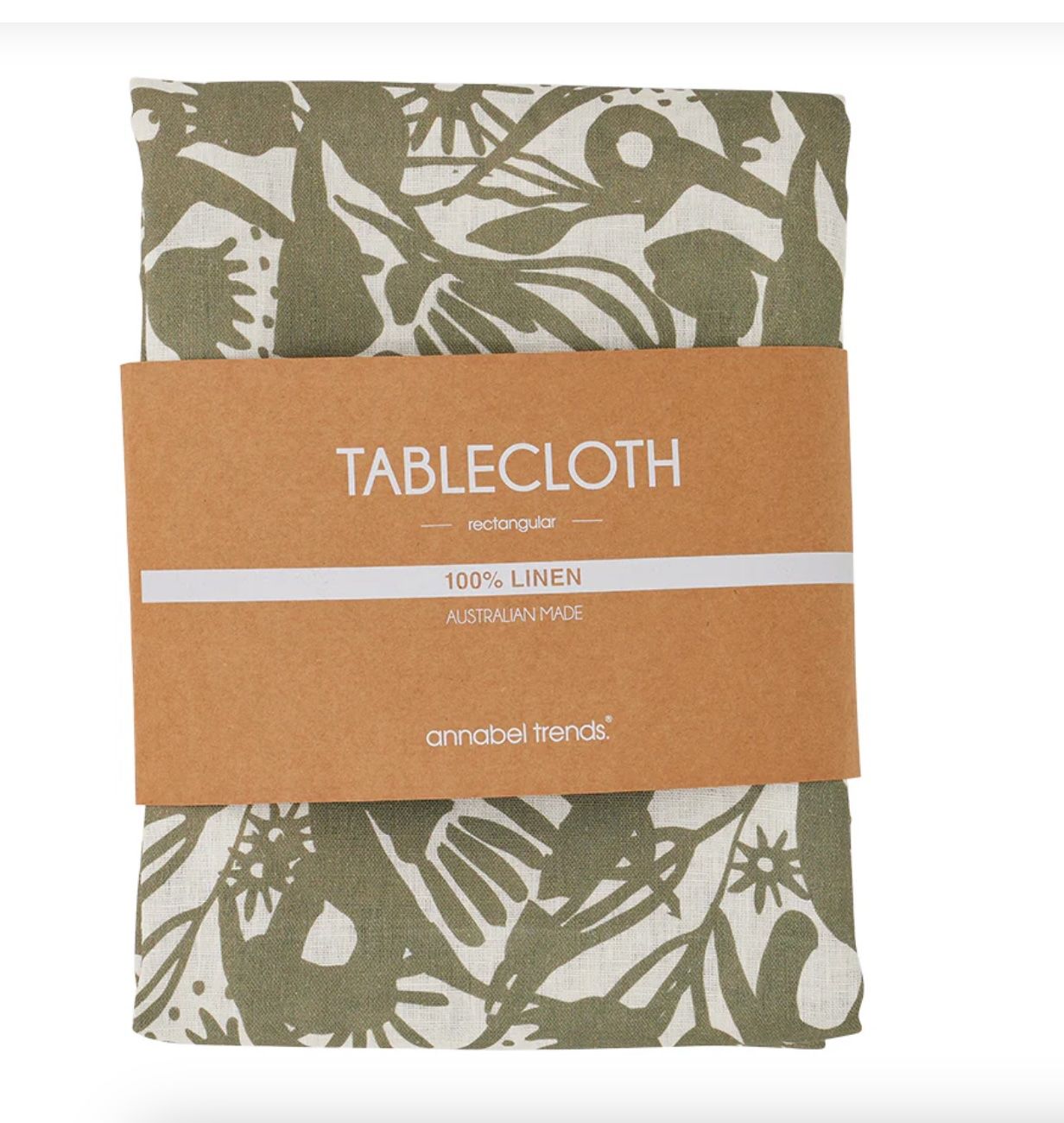 ANNABEL TRENDS - Tablecloth Linen 138cm x 240cm Medium - Abstract Gum