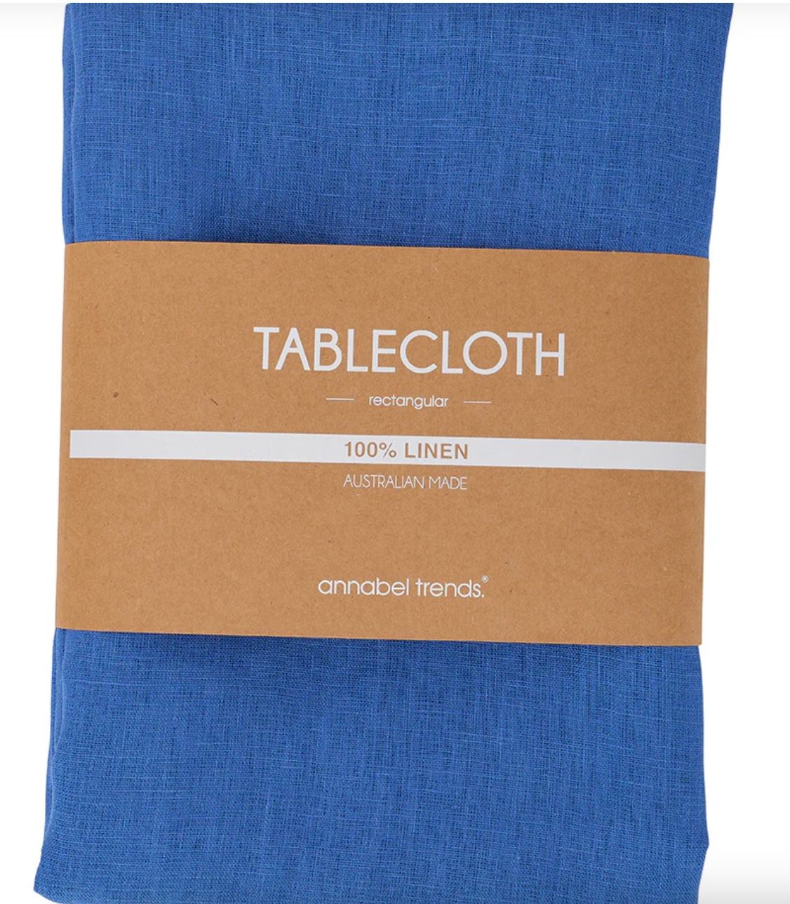 ANNABEL TRENDS - Table Cloth Linen 138cm x 300cm Large  - Azure Blue