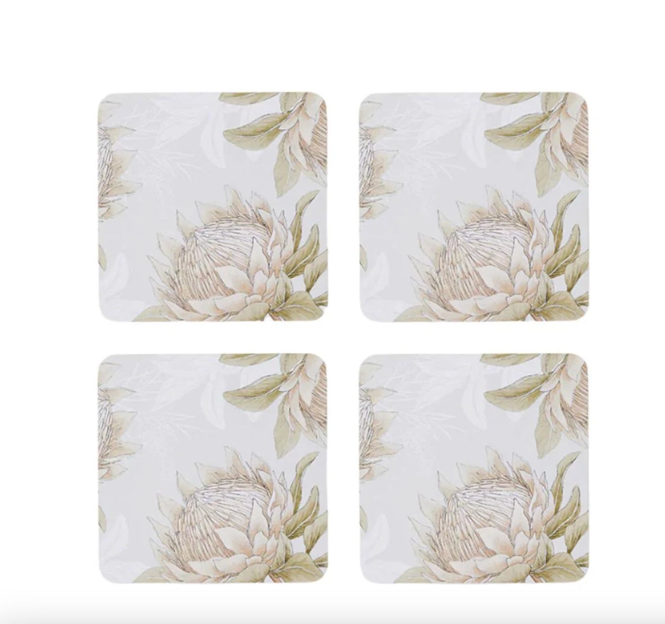 MADRAS LINK - Coaster Square Set/4 - King Protea