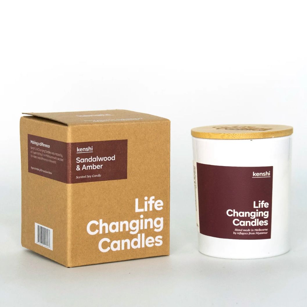 KENSHI - Candle 220g Medium Size - Sandalwood &amp; Amber