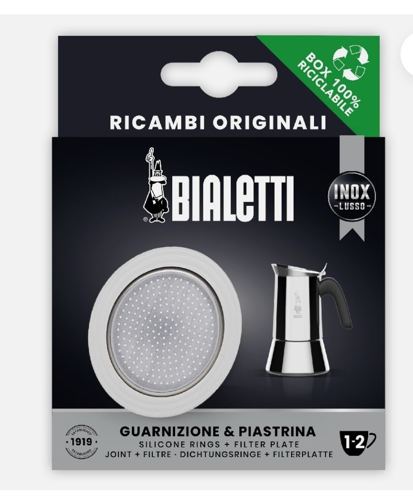 BIALETTI - Replacement rubber gasket with filter plate for Bialetti VENUS stovetop coffee makers