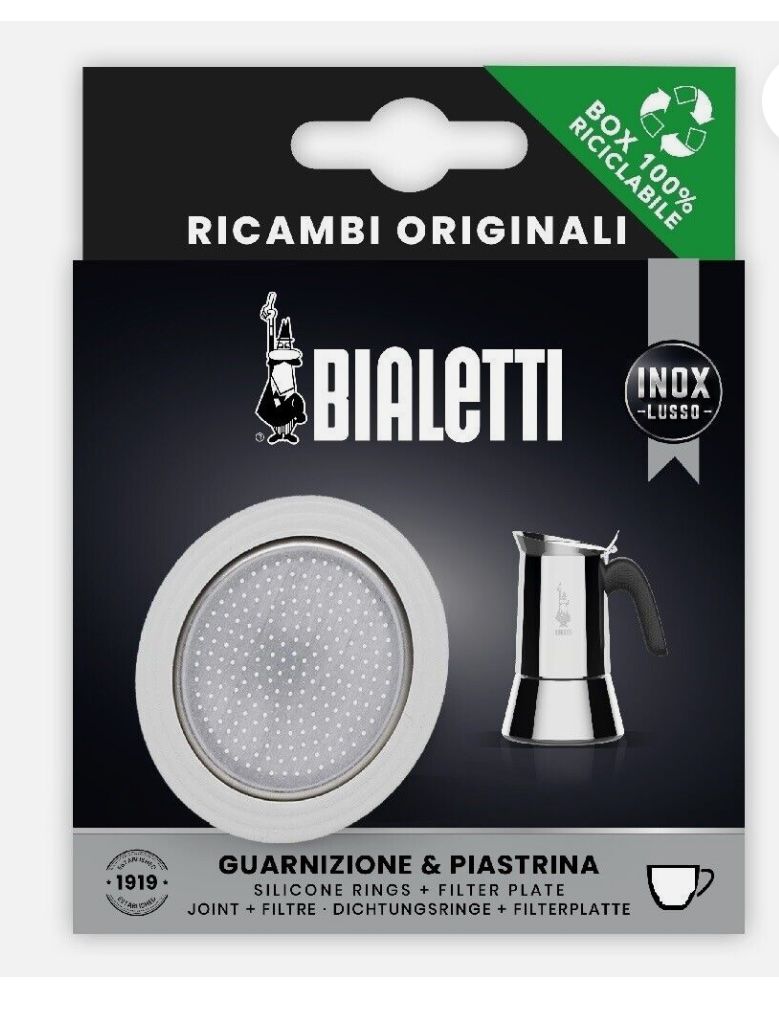BIALETTI - Replacement rubber gasket with filter plate for Bialetti VENUS stovetop coffee makers