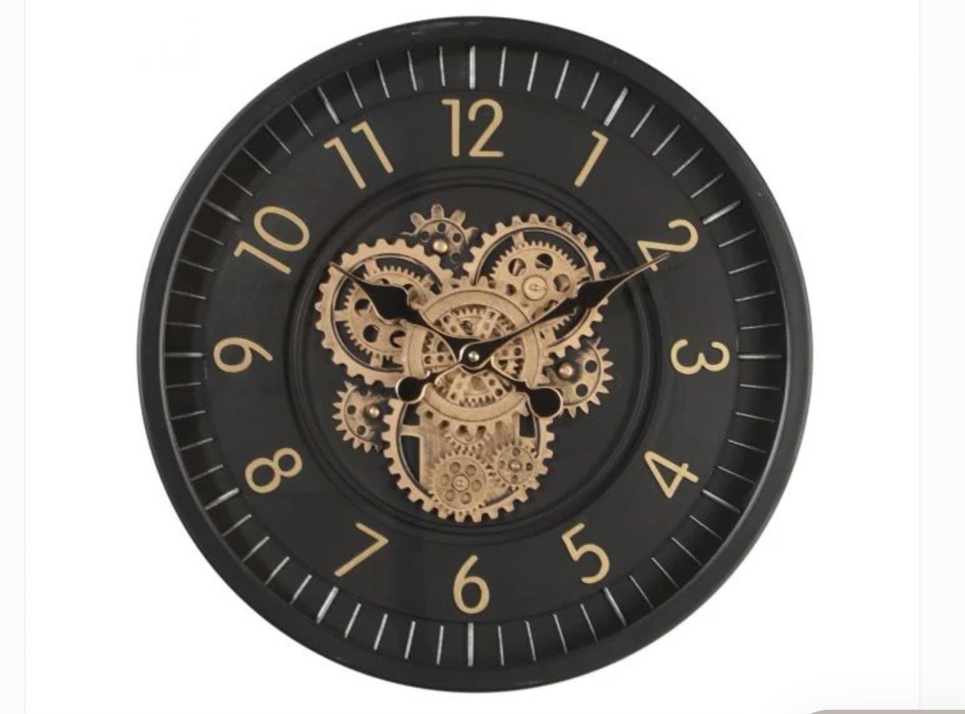 CHILLI TEMPTATIONS  Clock Wall D46cm - Round Dyson exposed moving gear (TQ-Y751)