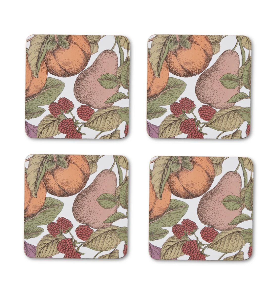 MADRAS LINK - Coaster Square Set/4 -  Orchard