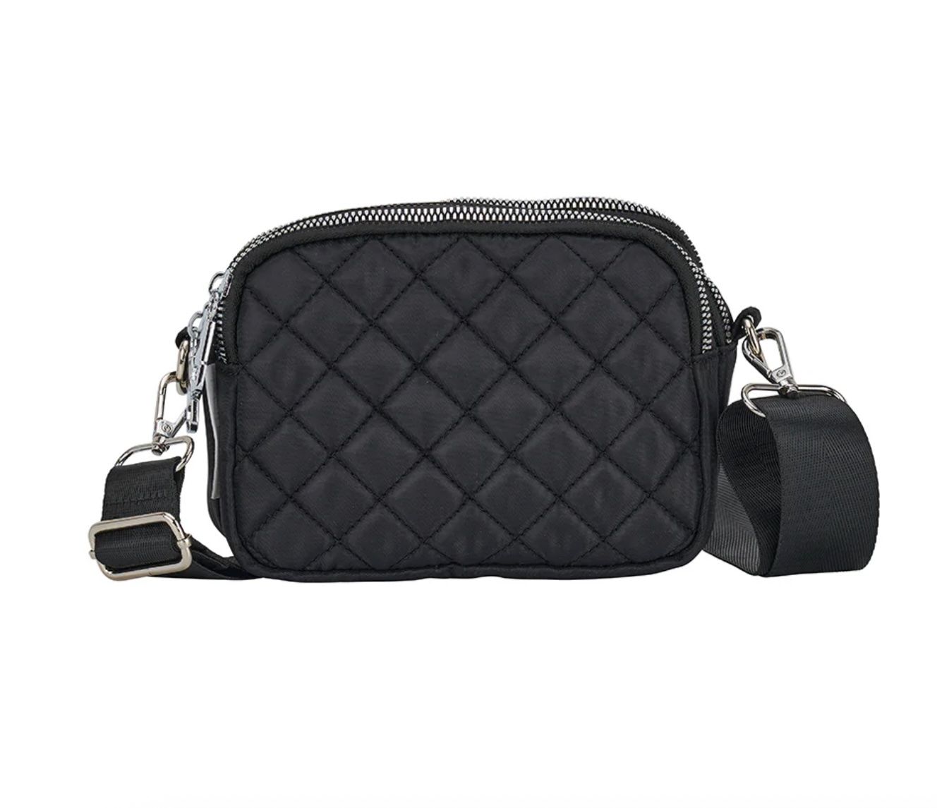Annabel Trends - Travel Bag Quilted 3 zip - Black