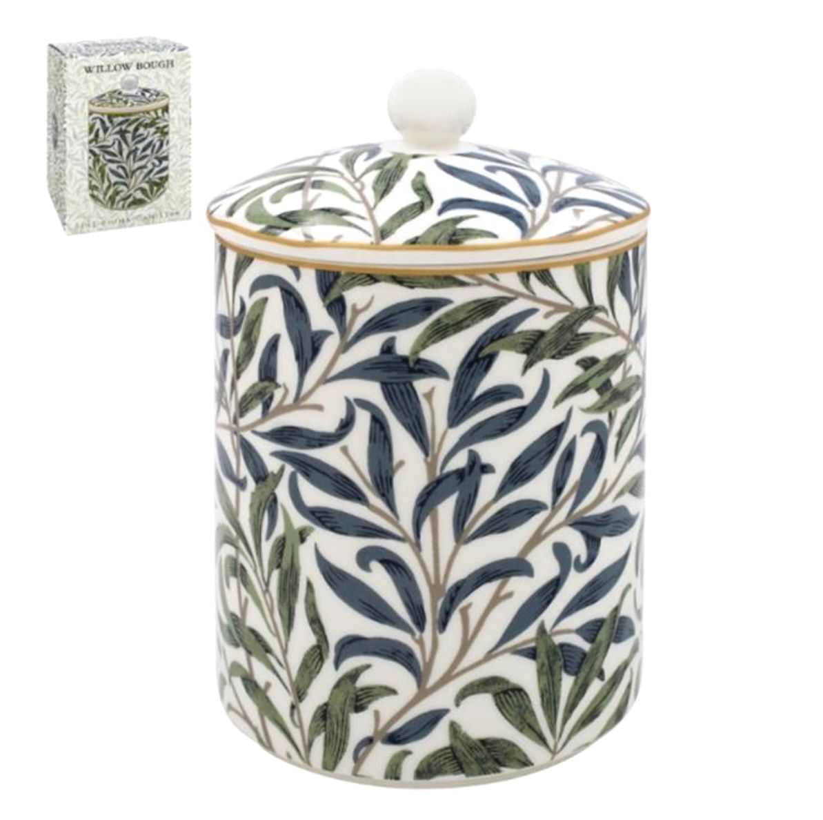 NOSTALGIC Ceramics - Canister  800ml 28oz -  William Morris - Fine China - Willow Bough