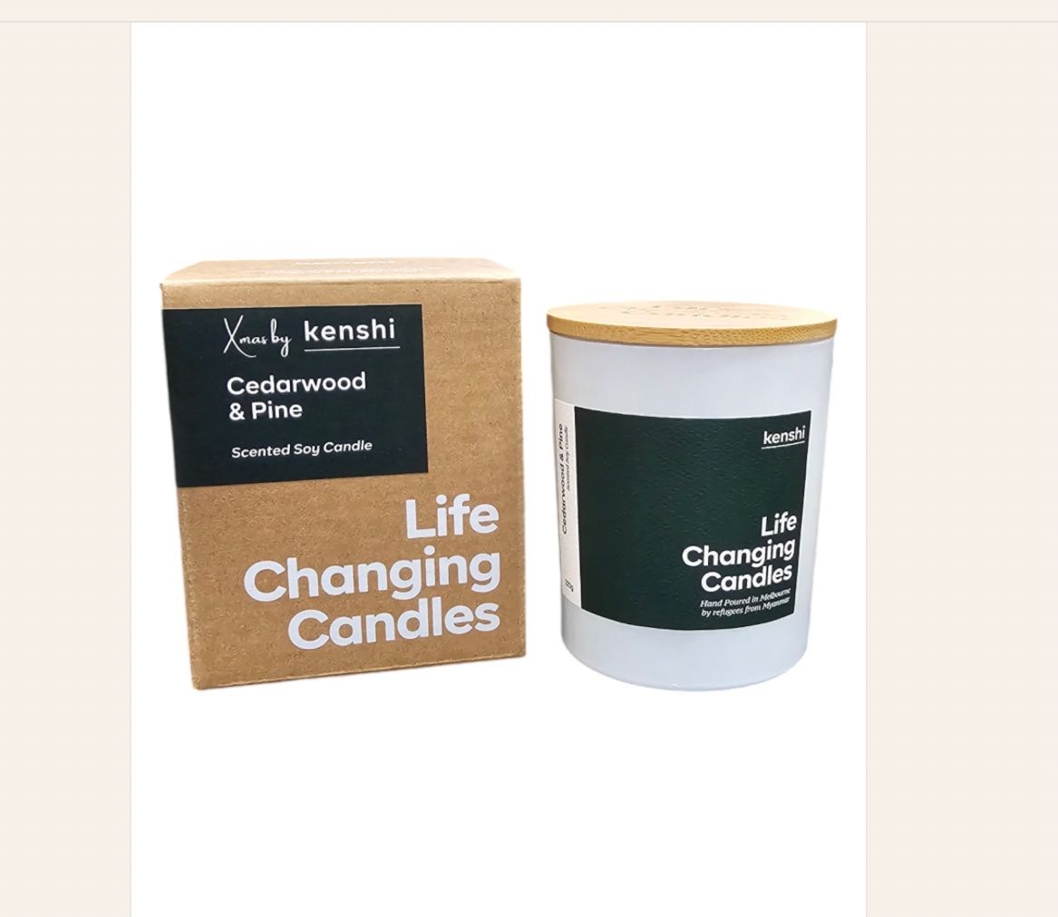 KENSHI - Candle 220g Medium Size - Cedarwood &amp; Pine