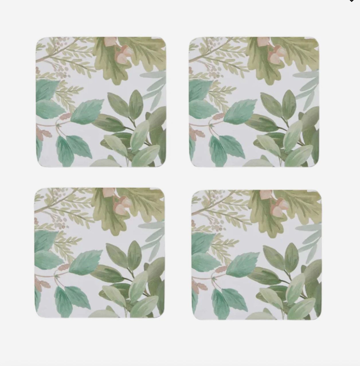 MADRAS LINK - Coaster Square Set/4 - Naree Green
