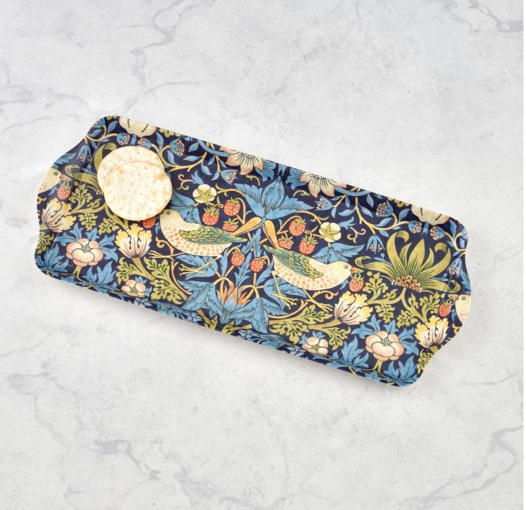 MORRIS&amp;Co for Pimpernel - Tray Sandwich 38.5 x 16.5 cm - Strawberry Thief - Blue