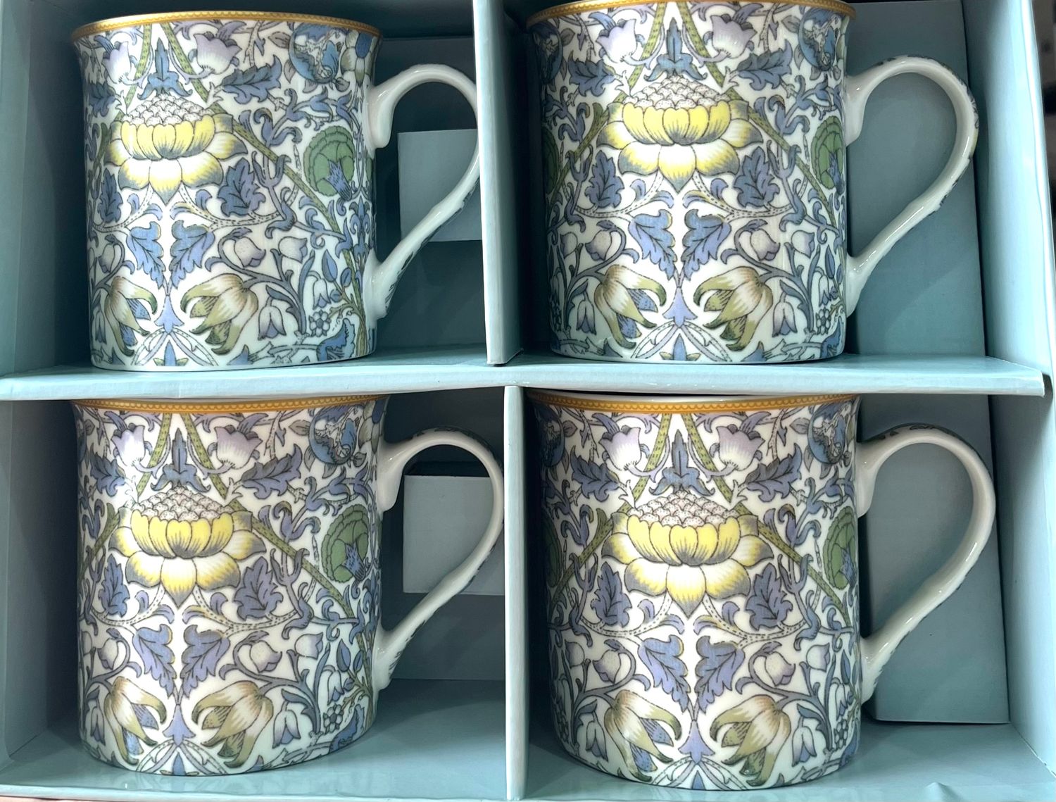 NOSTALGIC Ceramics - Mugs Set4 - William Morris Lodden - Fine China