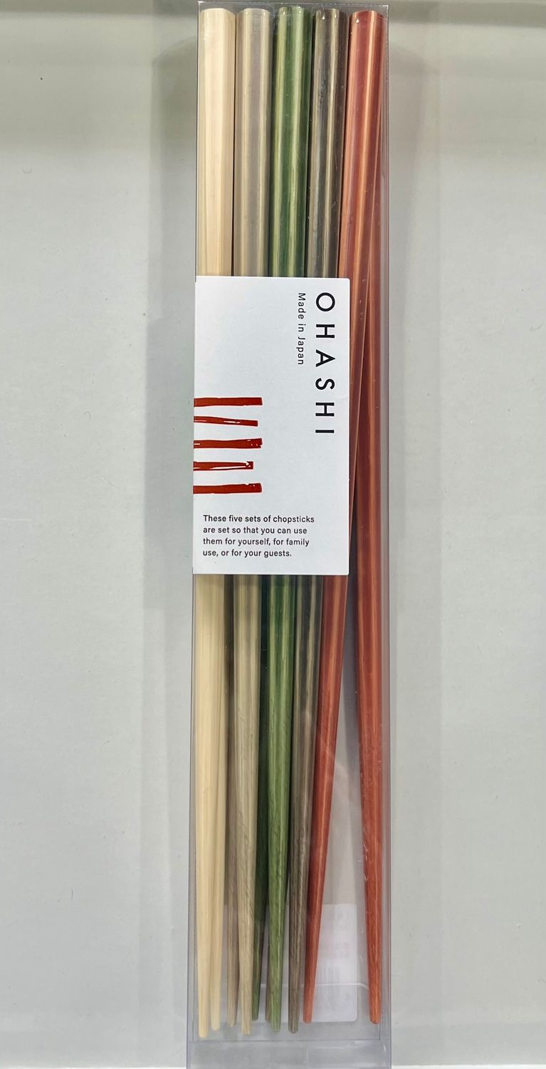 CONCEPT JAPAN - Chopsticks Set/5 - (029702) Hexagonal  Bamboo Renew
