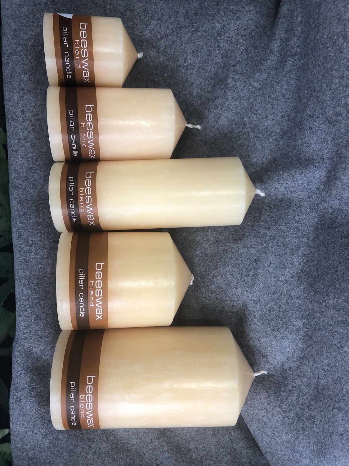 WRIGHT POWER - Beeswax  Blend Pillar  Candles