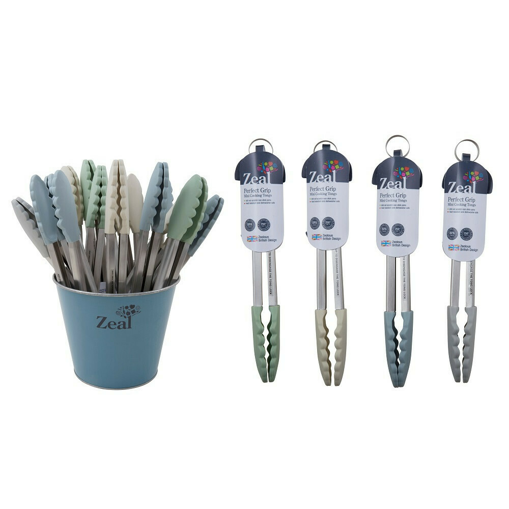 ZEAL - Classic Silicone Assorted Tongs-19/2.5/3cm