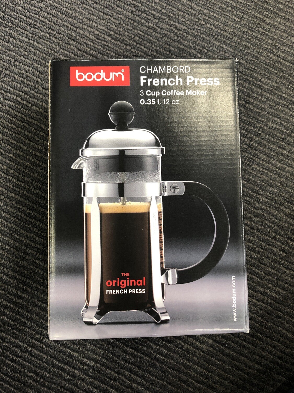 BODUM - Chambord French Press  3 Cup Coffee Maker (Silver)