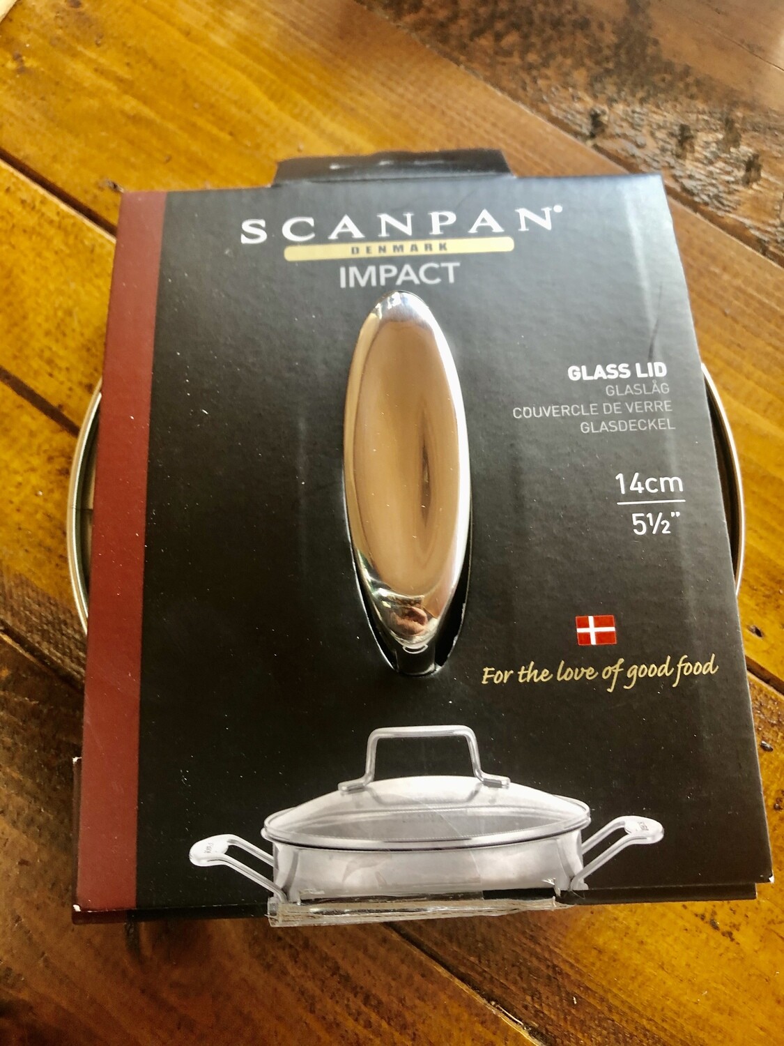SCANPAN - Impact 14cm Glass Lid (to fit 14cm Milkpan)