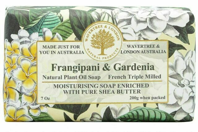 WAVERTREE &amp; LONDON - SOAP - FRANGIPANI/GARDENIA 200g/7oz