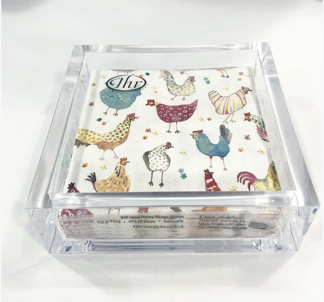 CASPARI Acrylic  Napkin Holder - LUNCH (HL02)