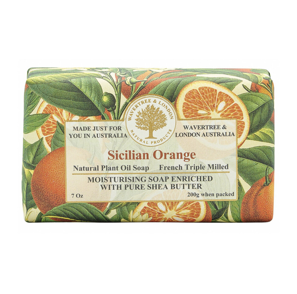 WAVERTREE &amp; LONDON- SOAP - Sicilian Orange (enriched w. pure sheabutter-200g/7oz