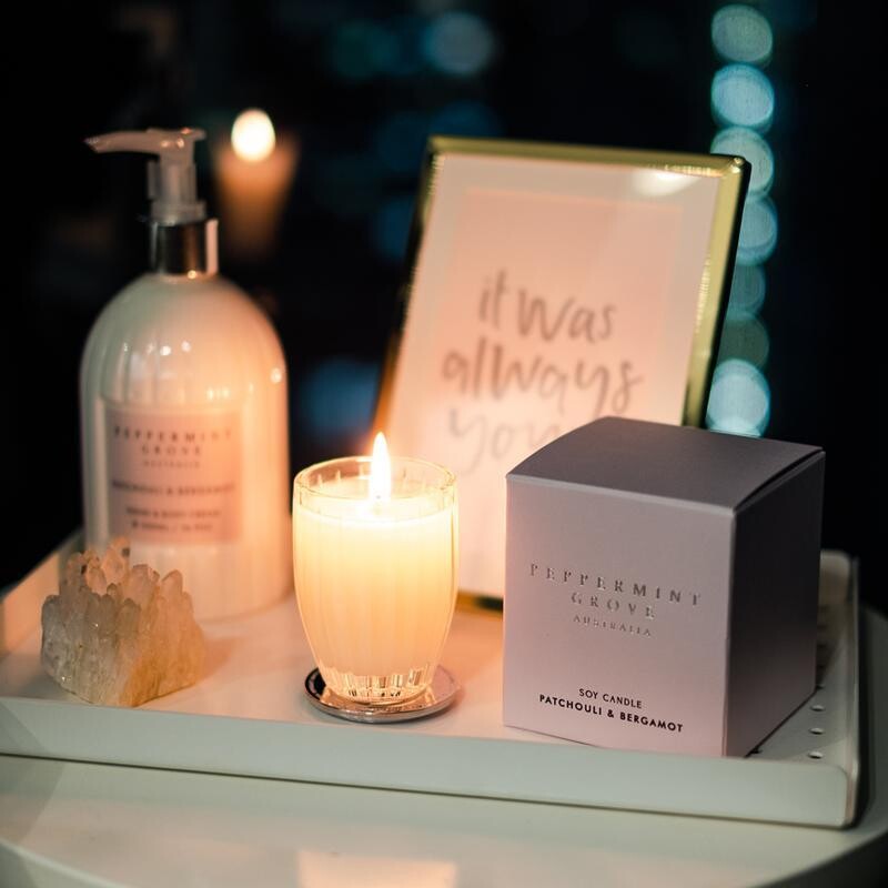 PEPPERMINT GROVE - Soy Candle 60g - Patchouli and Bergamot