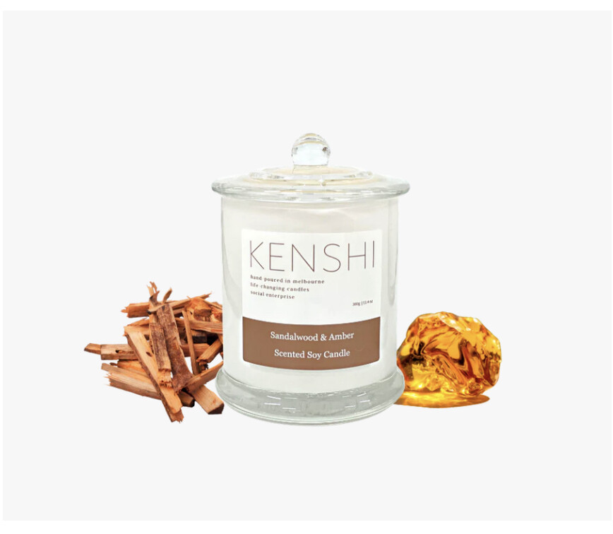 KENSHI - Candle 380g - Sandalwood &amp; Amber