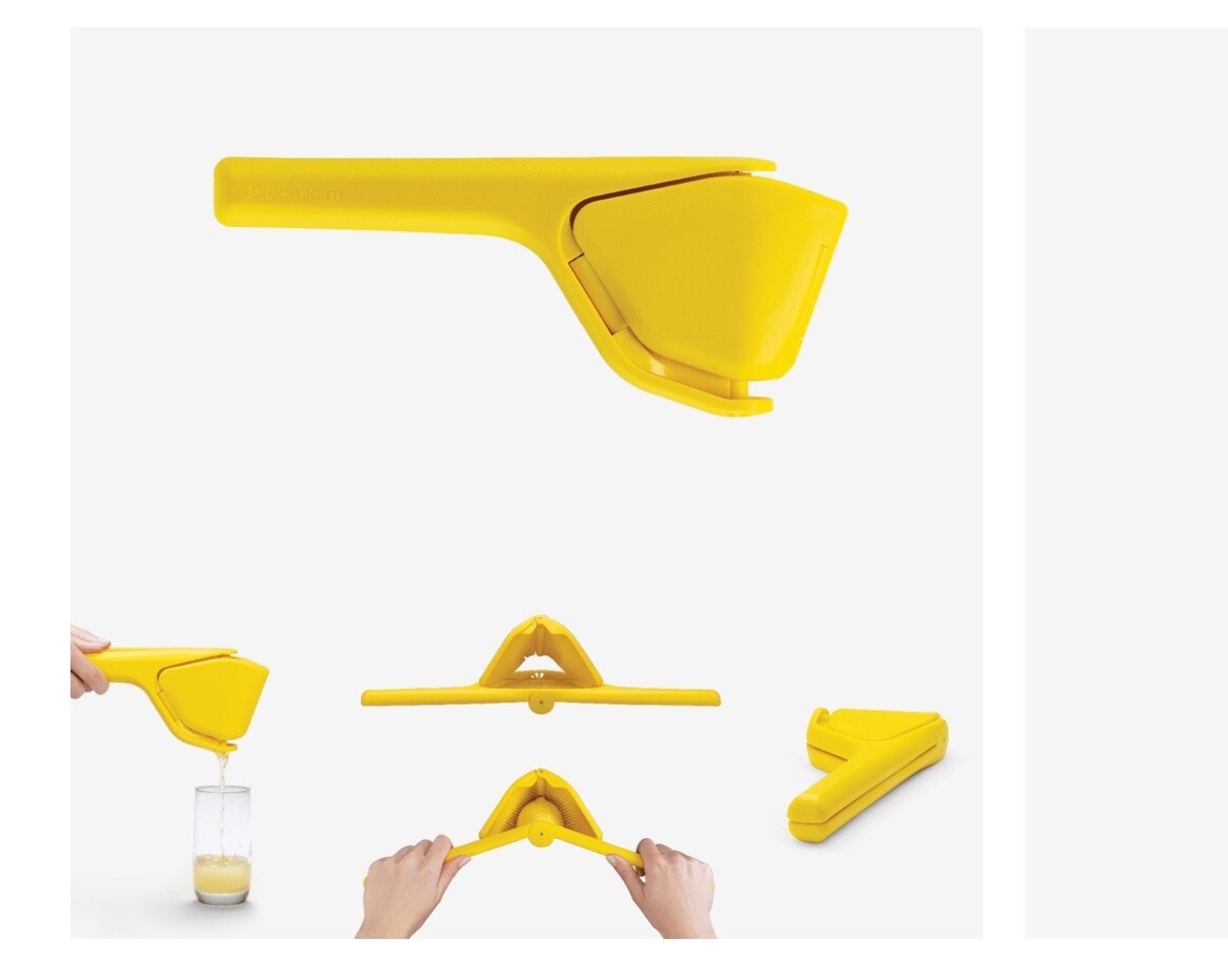 DREAMFARM - Fluicer 25cm - lemon &amp; lime - fold flat easy juicer, Colour: Yellow