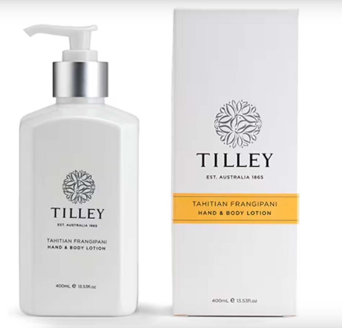 Tilley - Hand &amp; Body Lotion 400ml  - Tahitian Frangipani
