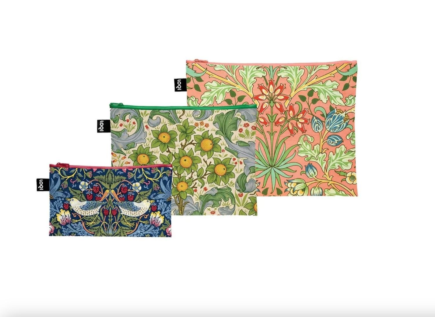 LOQI -  Zip Pockets Set/3 - William Morris