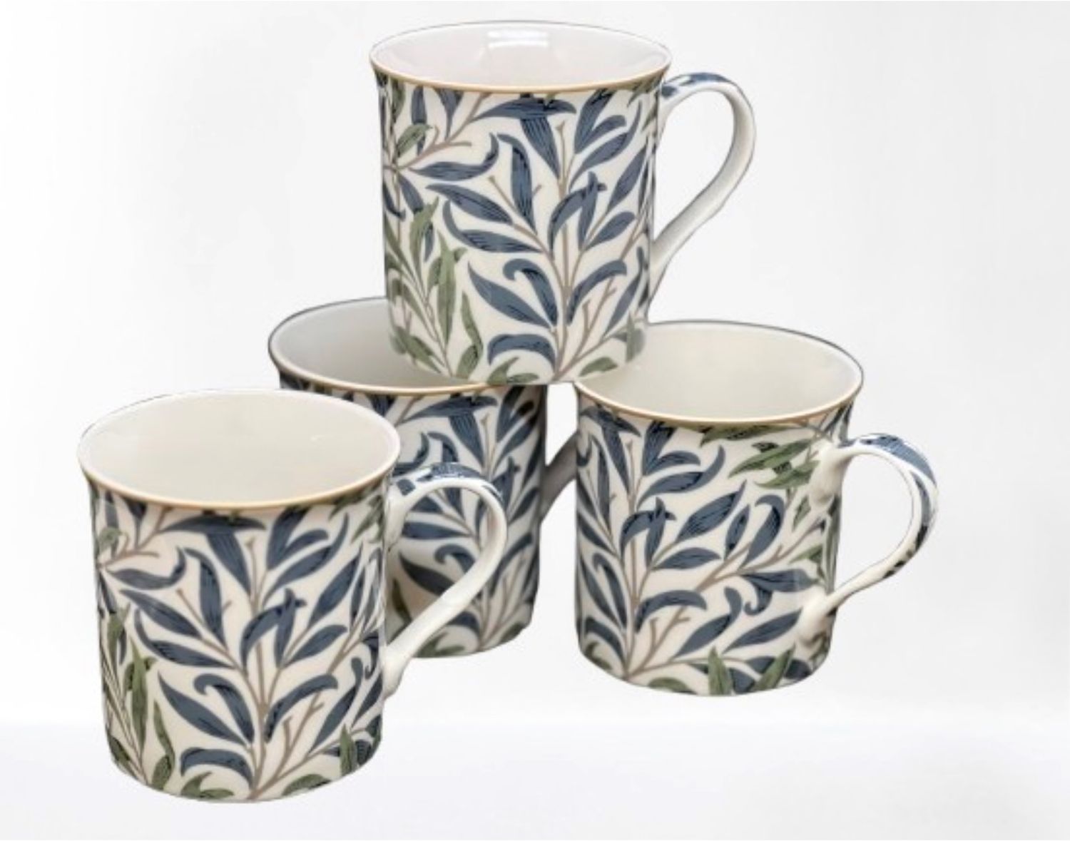 NOSTALGIC Ceramics - Mugs Set4 William Morris - Fine China - Willow Bough