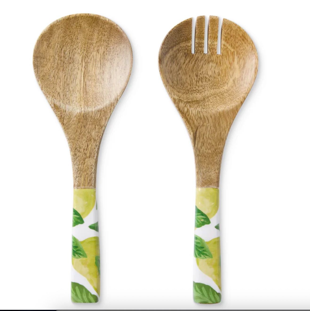 MADRAS LINK - Salad Servers Set/2 24x9cm - Pear Tree Green