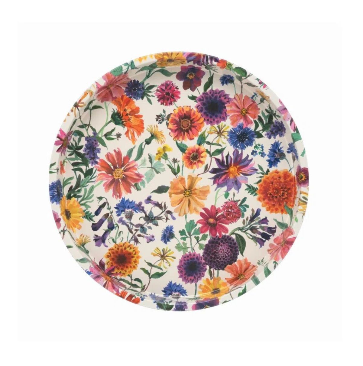 EMMA BRIDGEWATER - Round Deepwell Tray Tin 31cm  - Garden Flowers