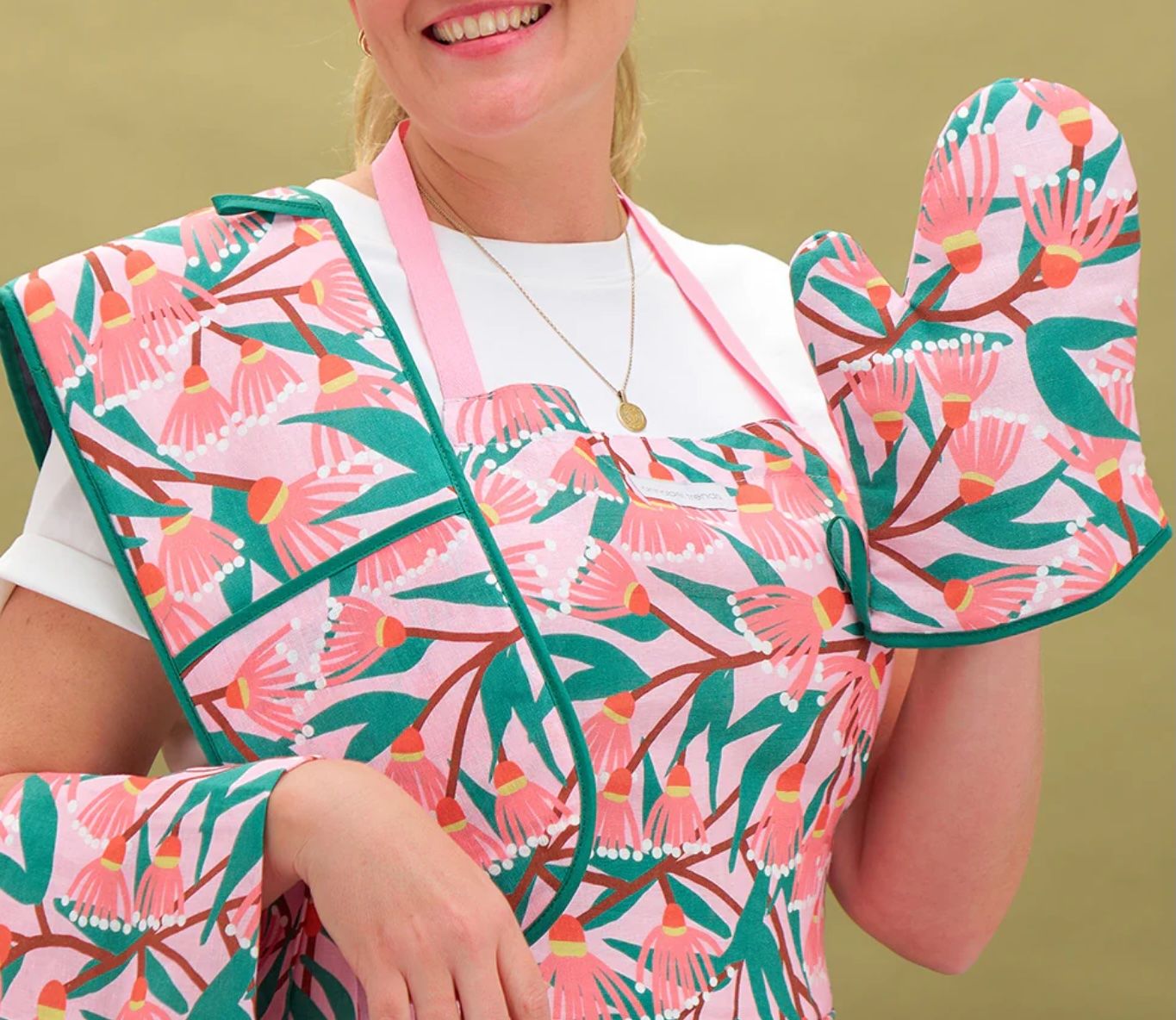 ANNABEL TRENDS - Oven Mitt Single Linen – Blossom Branches
