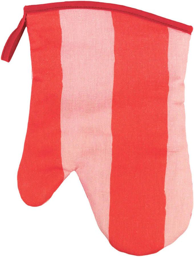 ANNABEL TRENDS - Oven Mitt Single Linen - Red Stripe